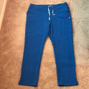 FIGS Yola Technical Scrub Pants, size 2X (XXL), royal blue, used good condition.